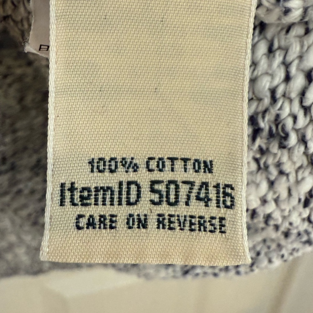 LL Bean Navy/White Marled Cotton Ragg Funnelneck Pullover Sweater‎ Size Small - Picture 6 of 10